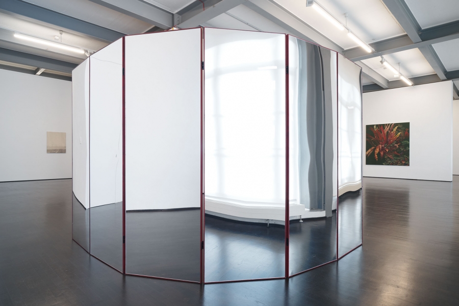 Pond Lilies - Folding Screen, back side, Mixed media, 360 x 190 cm