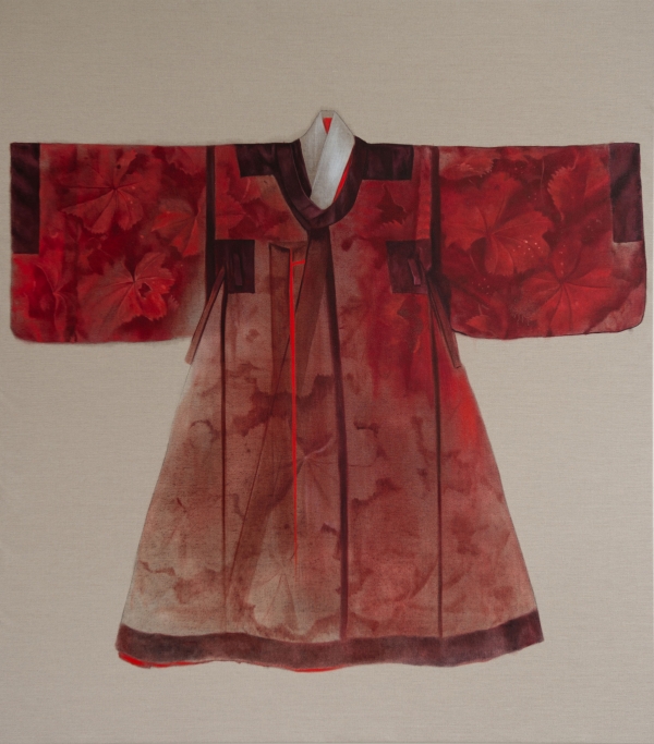 Alchemilla - Red, Oil, 150 x 180 cm