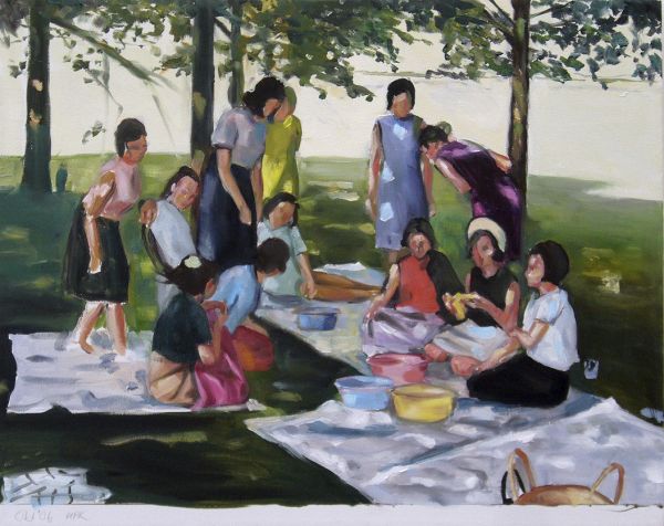 Picknick, Oil, 40 x 30 cm